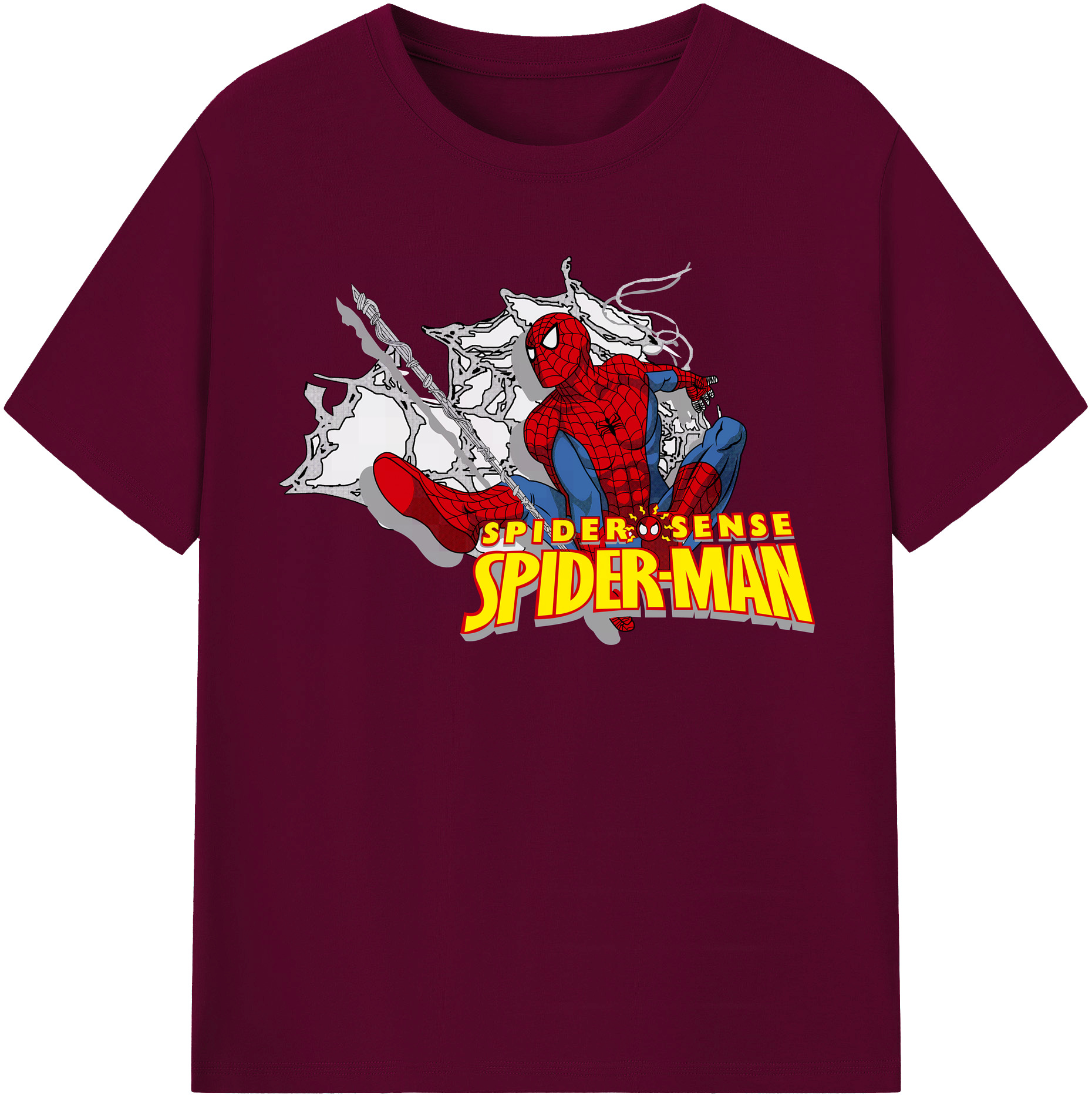 （画像用） Spider Man スパイダーマン レディースカジュアルプリントTシャツ（綿100％）